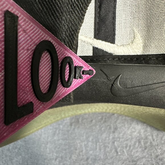 Vintage 90s Nike Swoosh Black Baseball Hat Made in Taiwan Adjustable Cap Y2K - Picture 11 of 13